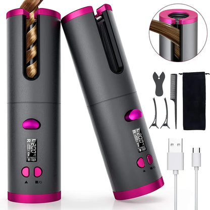 Wireless Auto-Rotating Hair Styler – Effortless Curls Anytime, Anywhere